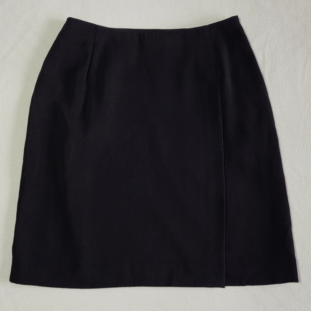 VTG 90s Geoffrey Beene Black Pencil Skirt Women's 4 Y2K Minimalist Career Office